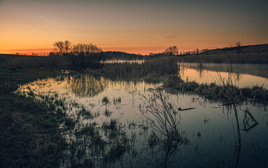 Sunrise on river