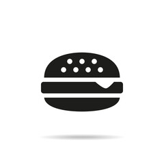 Burger icon on white background.