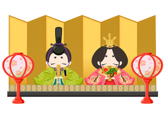 ひな祭りイラスト/おひな様