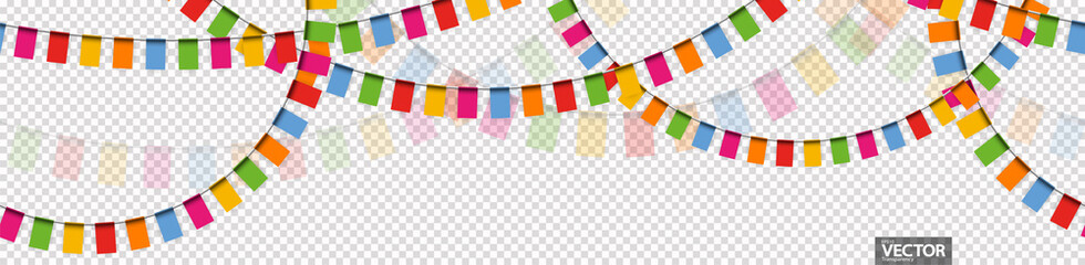 Fototapeta na wymiar seamless colored garlands party background