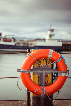 Ferry warf docklands life saving ring