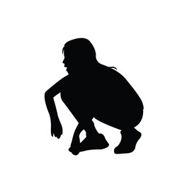 a girl body silhouette vector