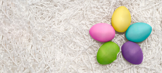 Fototapeta na wymiar easter painted colorful eggs, easter background