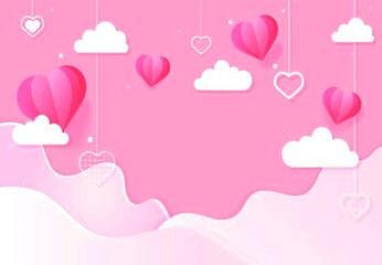 pink background with a heart. 
valentine's day banner. background. texture. love