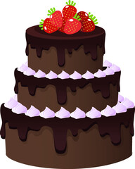 beautiful cake design,vector illustration