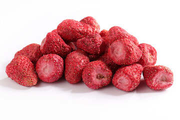Dehydrated strawberries. Strawberries sliced freeze dried