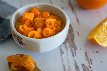 Homemade orange jam, food photography recipe idea