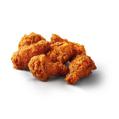 set of spicy wing fried chicken isolated on white background