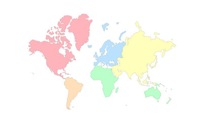 Fototapeta na wymiar world map . flat icon symbol vector illustration
