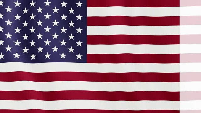 USA to launch COVID-19 vaccination campaign. Coronavirus vaccine vial and flag of USA. Fighting the epidemic. Research and creation of a vaccine. Seamless loop video.