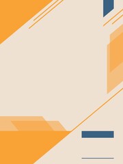 Geometry Orange Vector with Blue Accent Template Cover