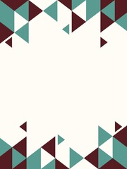 Geometry Red-brown and Green Triangle Vector Template Background