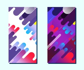 Geometric Colorful Gradient Shape and Irregular Rounded Background