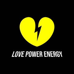Love Power Energy Symbol. Heart and flash of lightning logo. source of electric power and resources