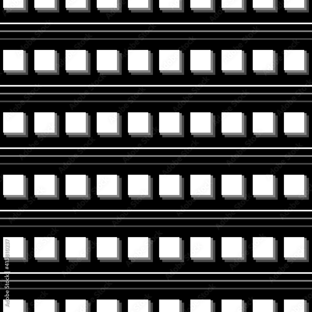 Poster black background. squares lines. pattern. squares lines pattern.