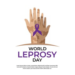 Obraz premium World Leprosy Day Symbol for Social Media Template Banner