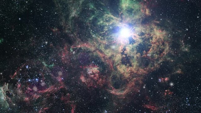 a cloud of nebulae and bright light in the universe