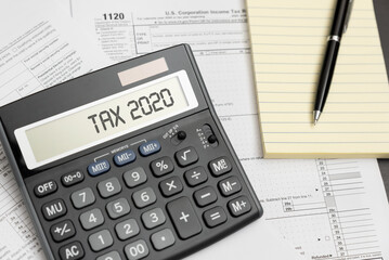 Tax income 2020 concept