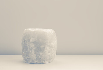 still-life with a decorative piece of colored native salt