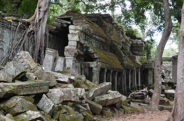 Naklejka premium RUINES DU TEMPLE PREAH KHAN SITE D'ANGKOR
