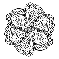 Round ornament in traditional Oriental pattern