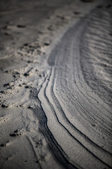 wind marks on sand 