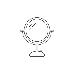 Mirror line icon. Table mirror vector illustration
