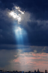 God looking at the city