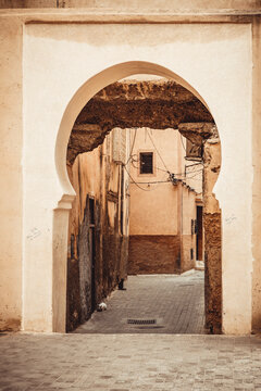Medina and zoco detail streets in Marrakesh