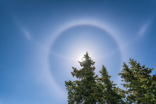 Atmospheric Halo in the Sky