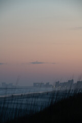 sunset skyline at the beach