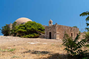 The mosque of Sultan Ibrahim inside the Venetian fortress of Rethymnon, Crete Greece.