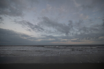 cloudy evening sky at the beach