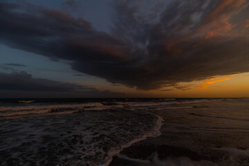 panoramic beach evening