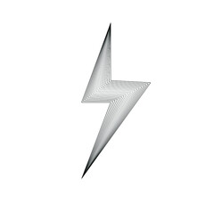 Thunder bolt lighting flash logo . Electric power design element . Vector illustration.