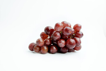 Red grape isolated on white