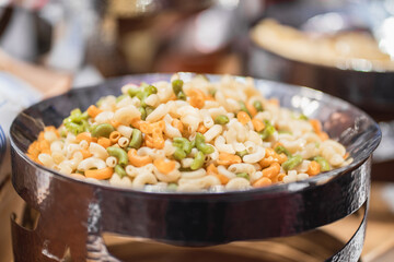macaroni pasta on pot