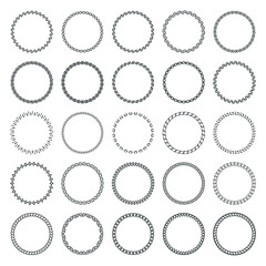 Set of decorative round frames vector elements