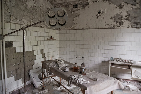 maternity ward in No. 126 hospital in Pripyat ghost town, Chernobyl, Ukraine