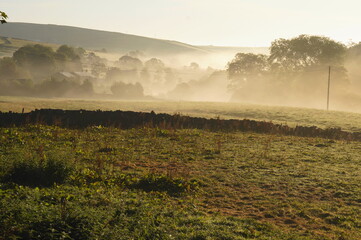 Morning mist at Lothersdale, Craven, North Yorkshire