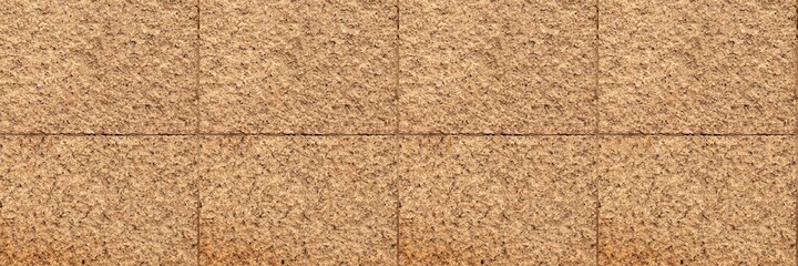Panorama of Brown stone tile floor pattern and seamless background