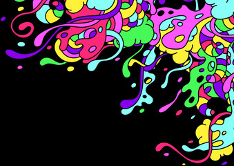 Background with slime and tentacles.