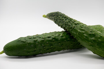 cucumber isolated white grey background
