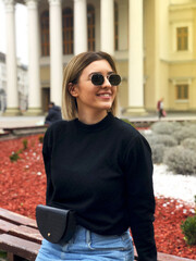 young women with sunglasses