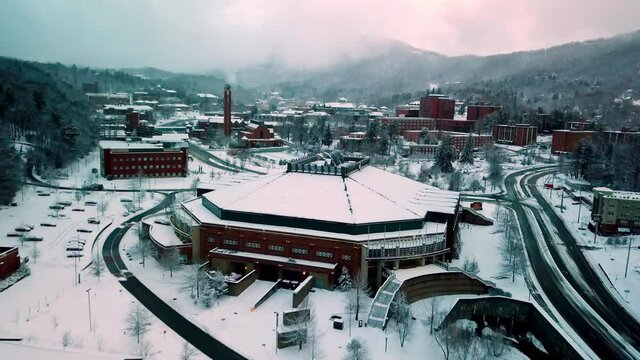 Aerial Pullout Holmes Convocation Center Boone NC, Boone North Carolina