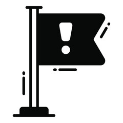 Warning Flag, Protection and security vector icons set cyber computer network business data technology