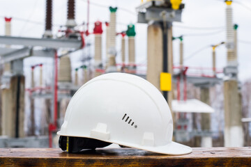 Industry. Protective helmet for the engineer.