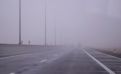 Fototapeta premium road to the fog