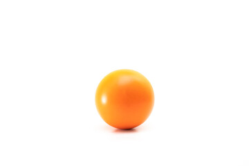 orange stress ball isolated on white background