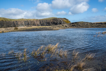 Fototapeta na wymiar little lake on Isle of Skye